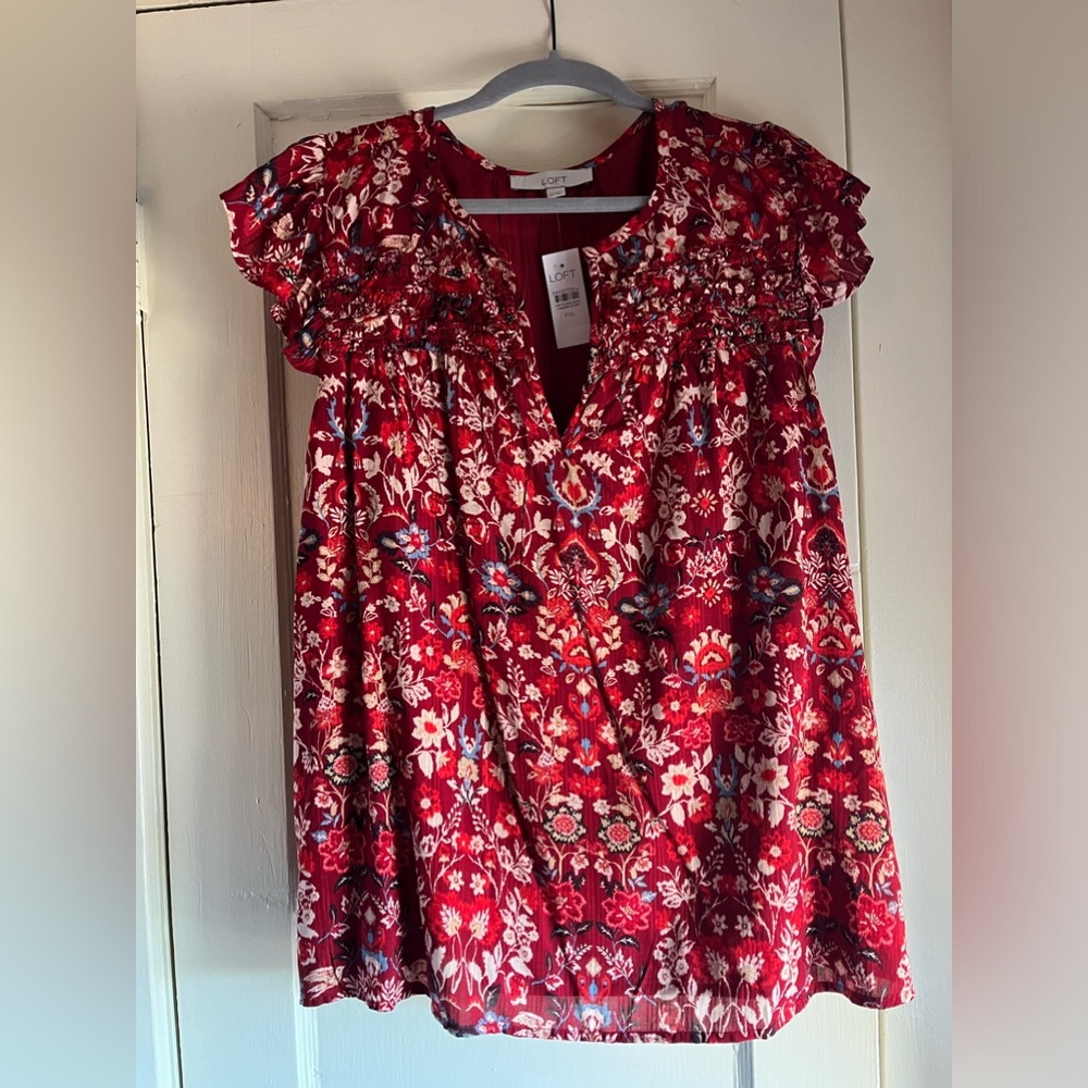 Capped sleeve blouse from Loft size XXL